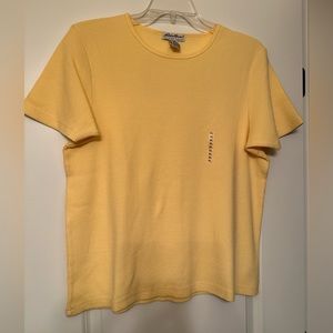 Eddie Bauer Short Sleeve Thermal Tee Daffodil XL NWT